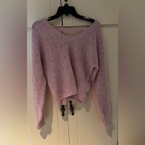 Pink Rose short cutout sweater